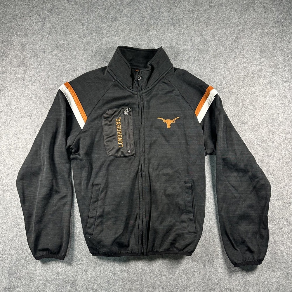 We Are Texas Longhorns Track Jacket Small Black Full Zip Athletic NCAA